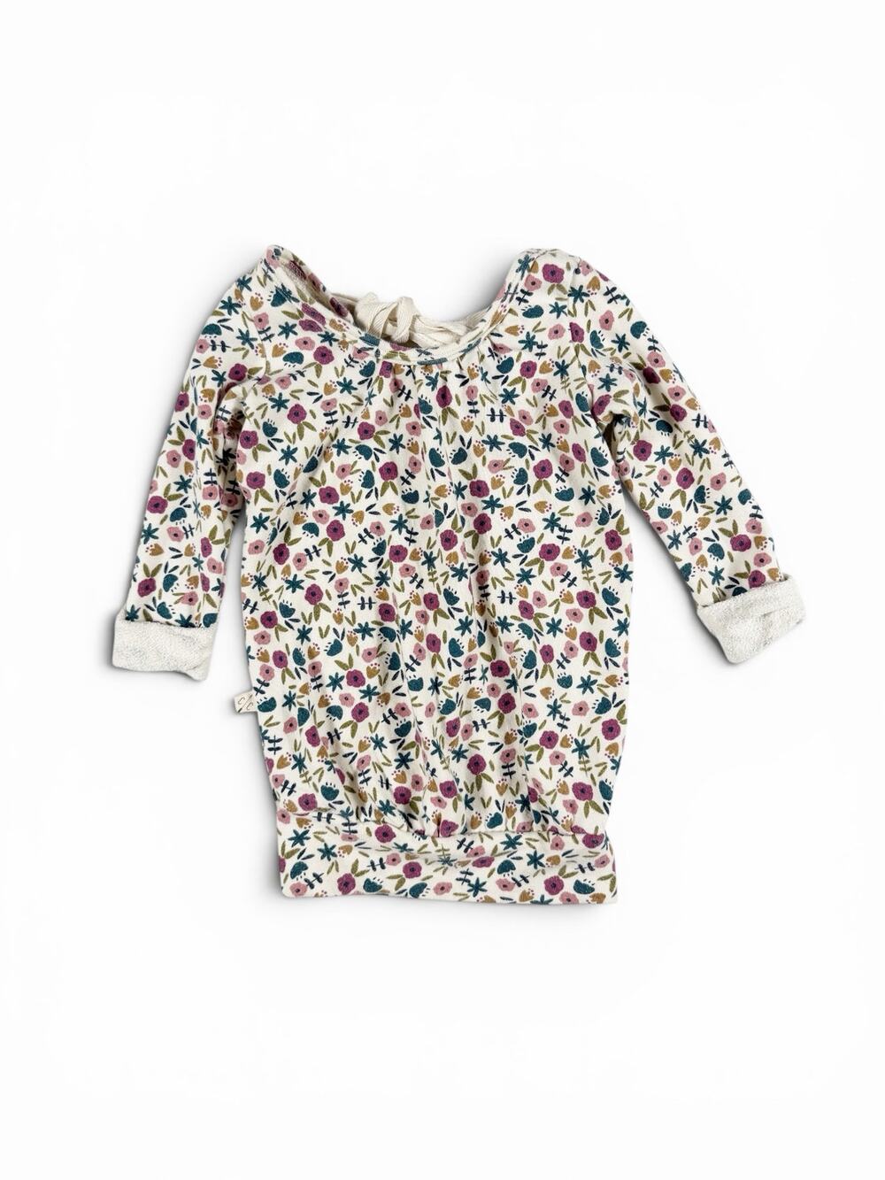 Childhoods Clothing Ditsy Floral French Terry Tie Back Dress Size 2